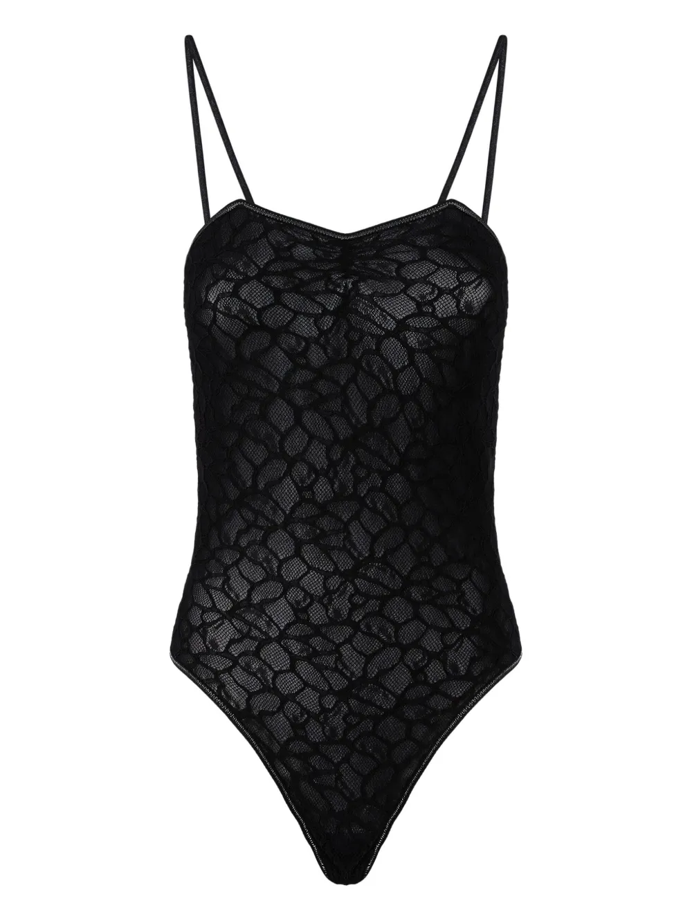 PINKO body texturizado con encaje | negro | Image 1