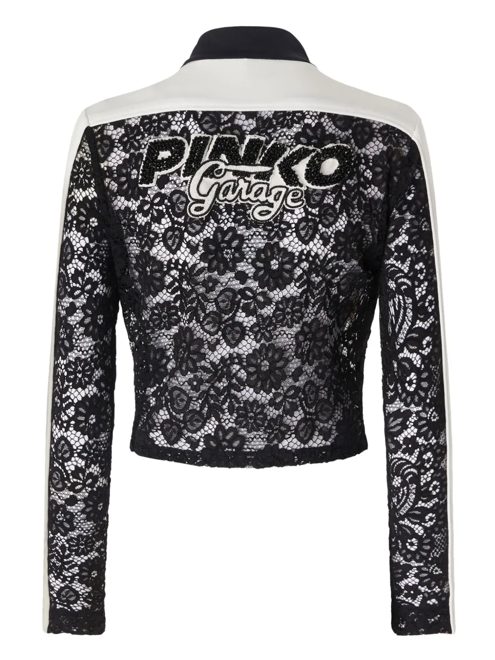 PINKO Jack met bloemenkant Zwart