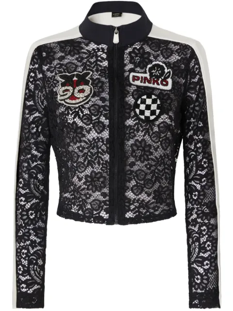 PINKO floral-lace jacket 