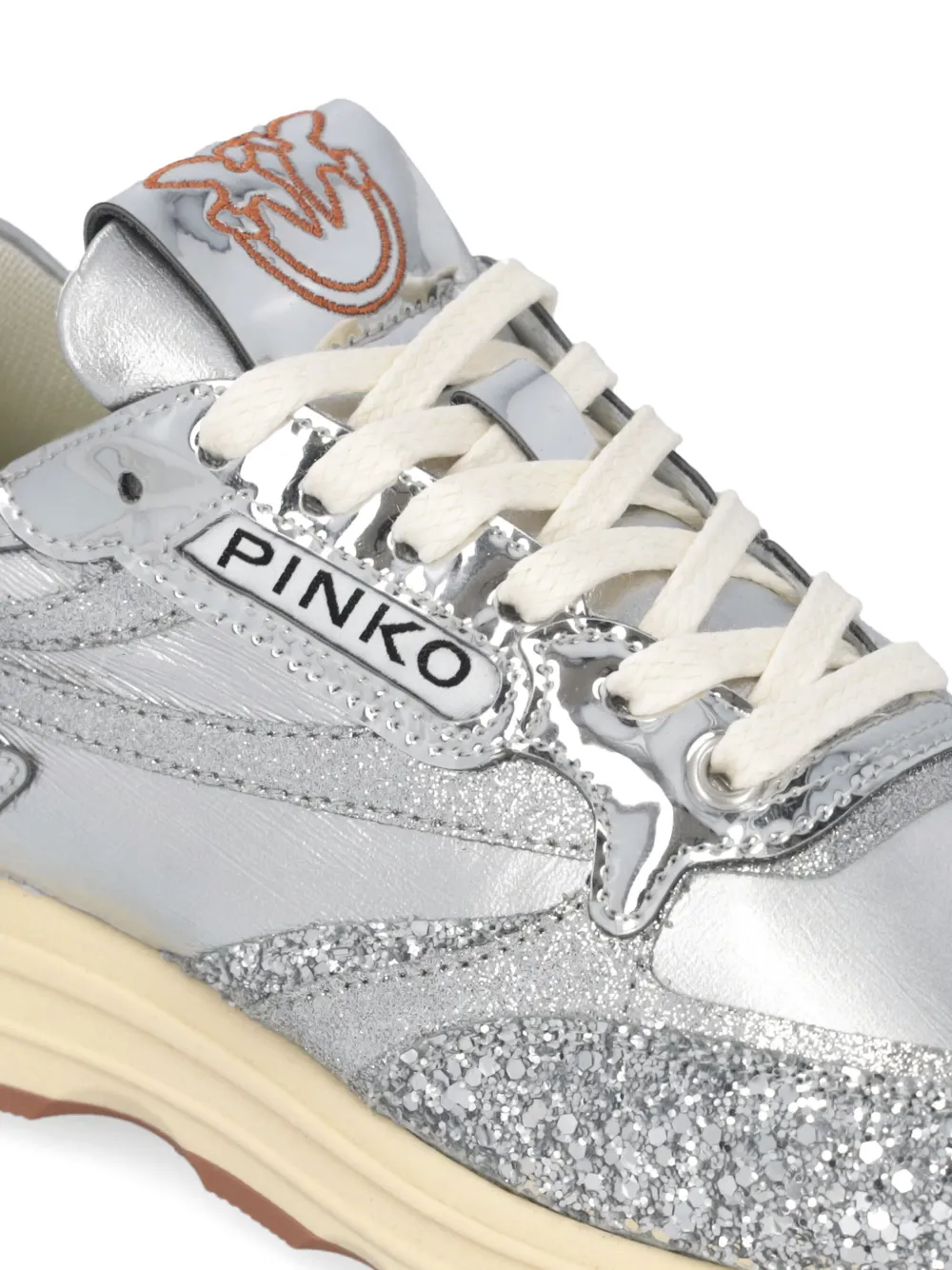 PINKO Metallic Sneakers | Silver | FARFETCH SG