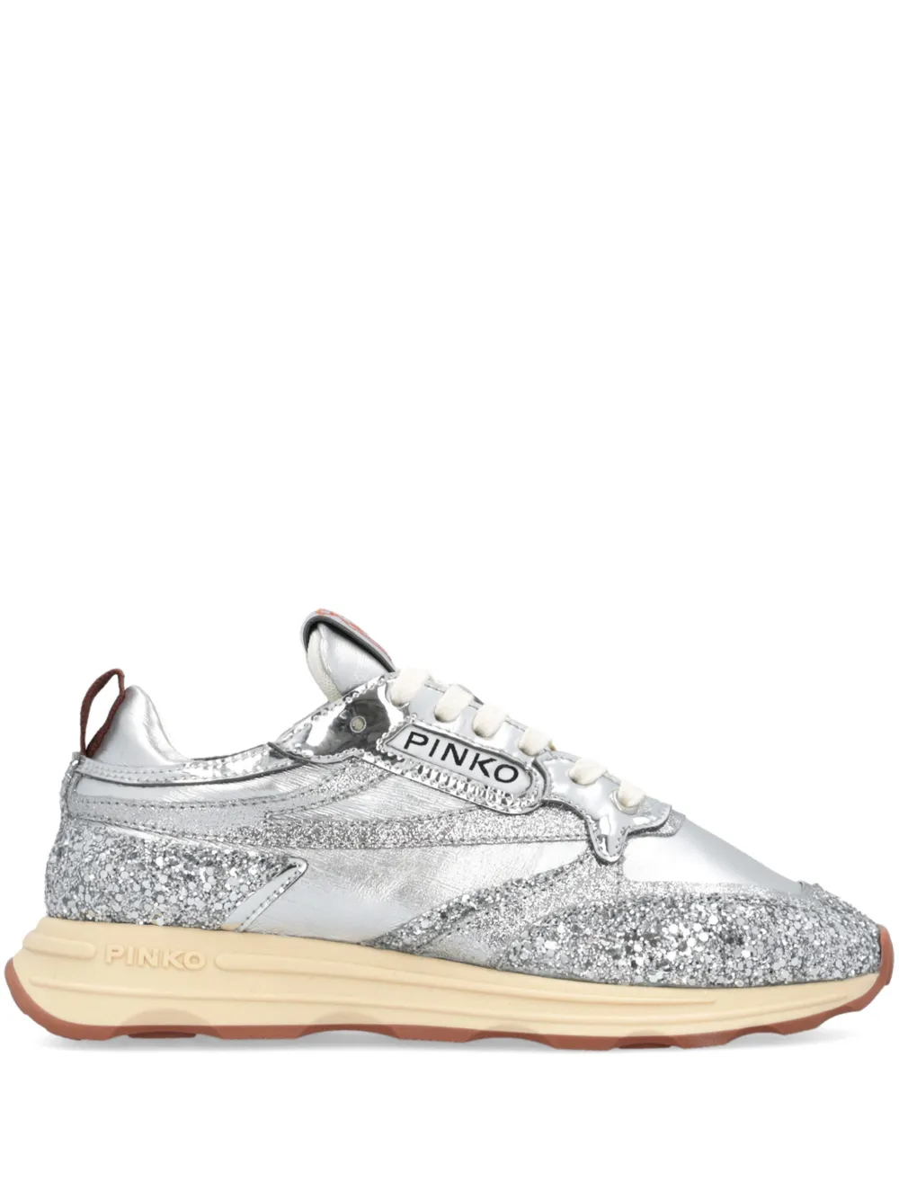 PINKO metallic sneakers Silver