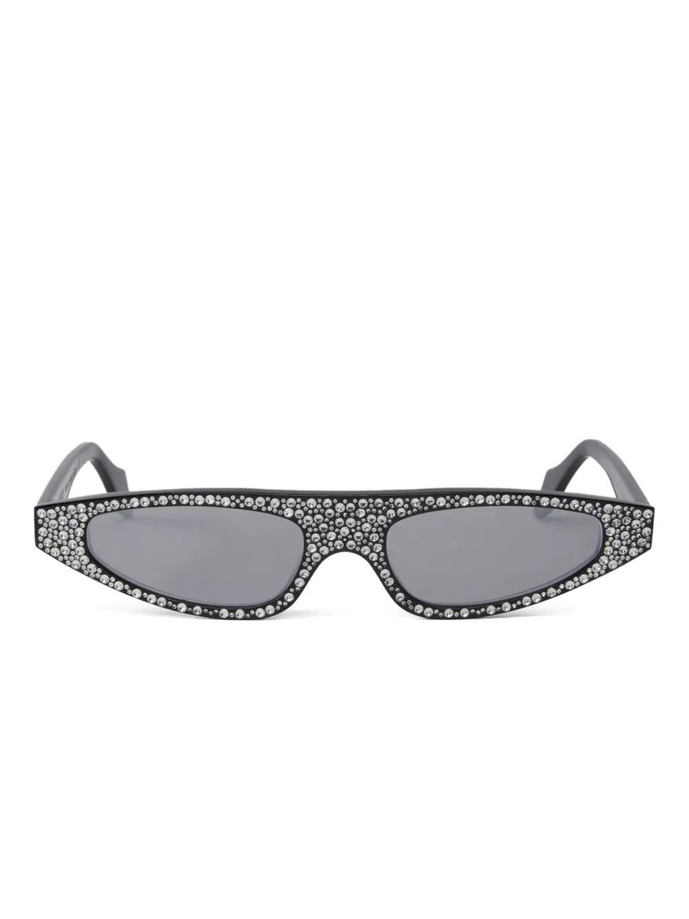 PINKO crystal-embellished geometric sunglasses Zwart