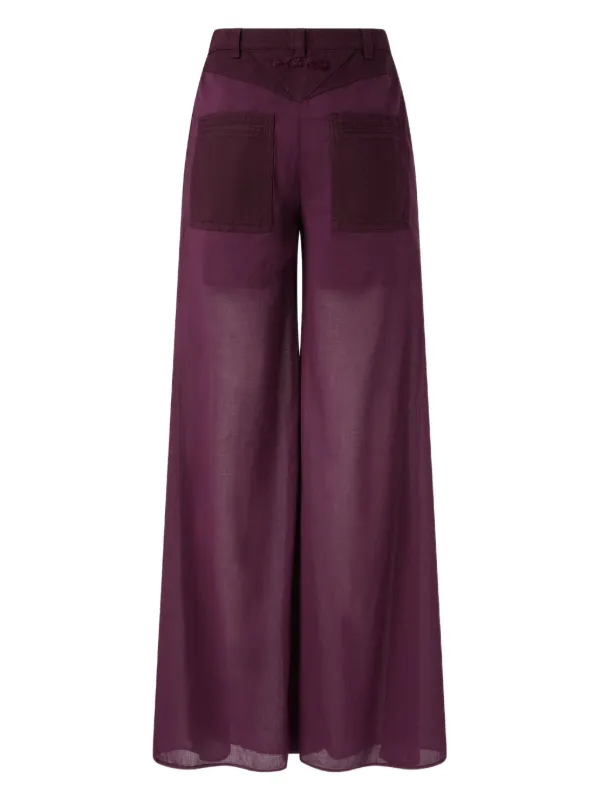 パンツ PINKO Woman Pants Red 100331A213 L98 PINKO Cotton Palazzo Pants | Red | FARFETCH