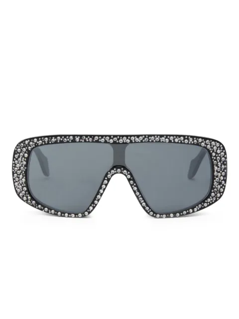 PINKO crystal-embellished geometric sunglasses