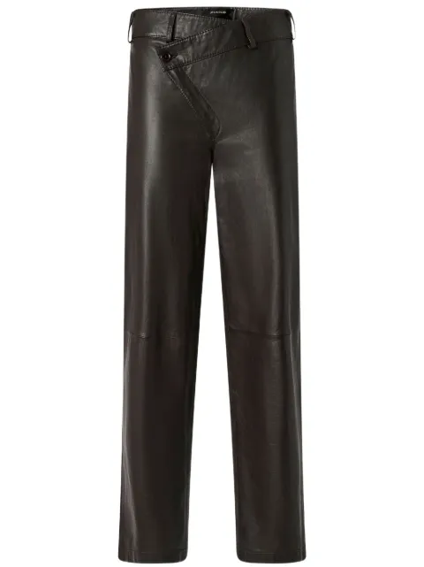 PINKO leather slim-fit trousers