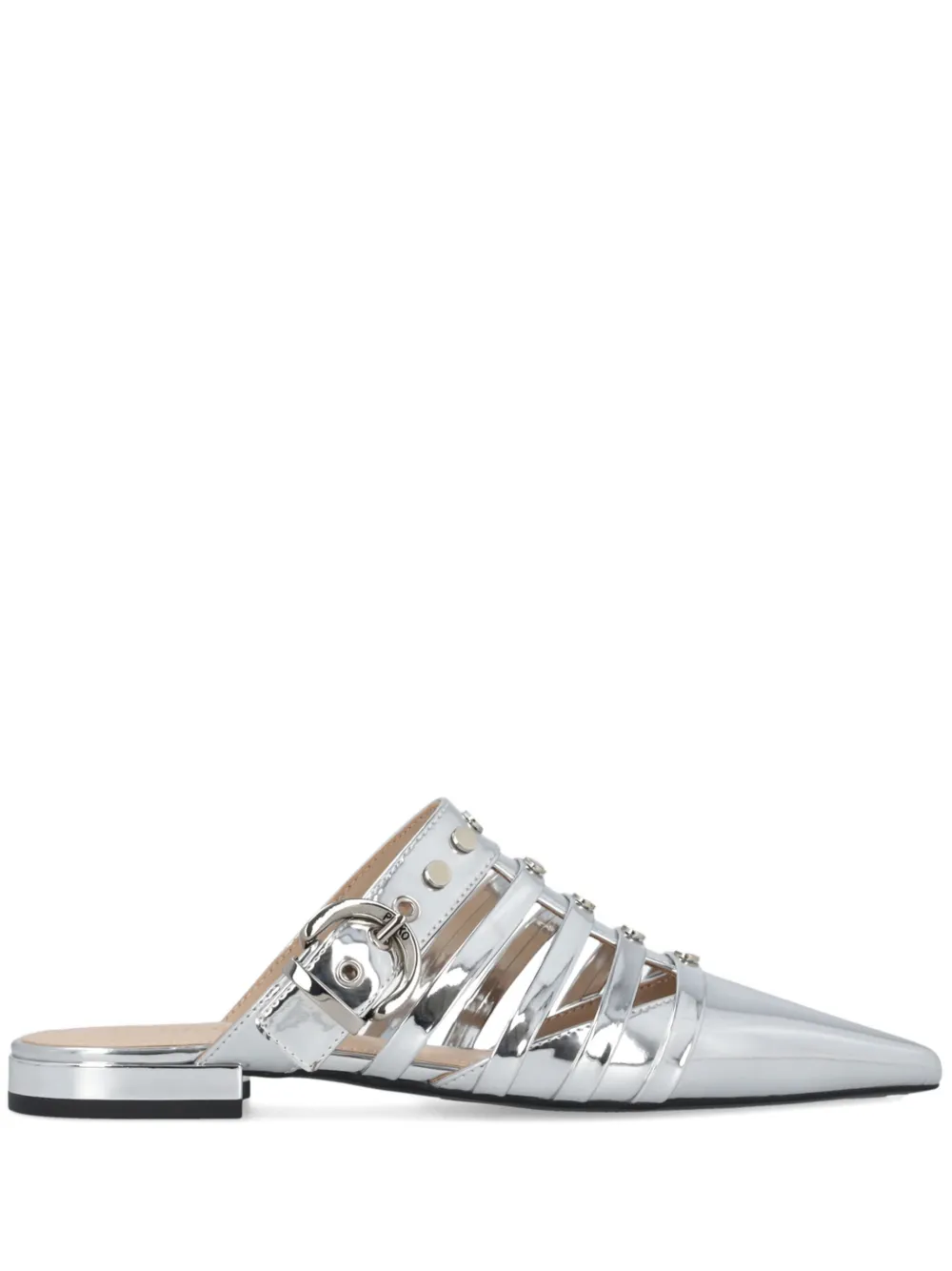 PINKO leather mules Silver