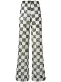 PINKO checked palazzo pants - White
