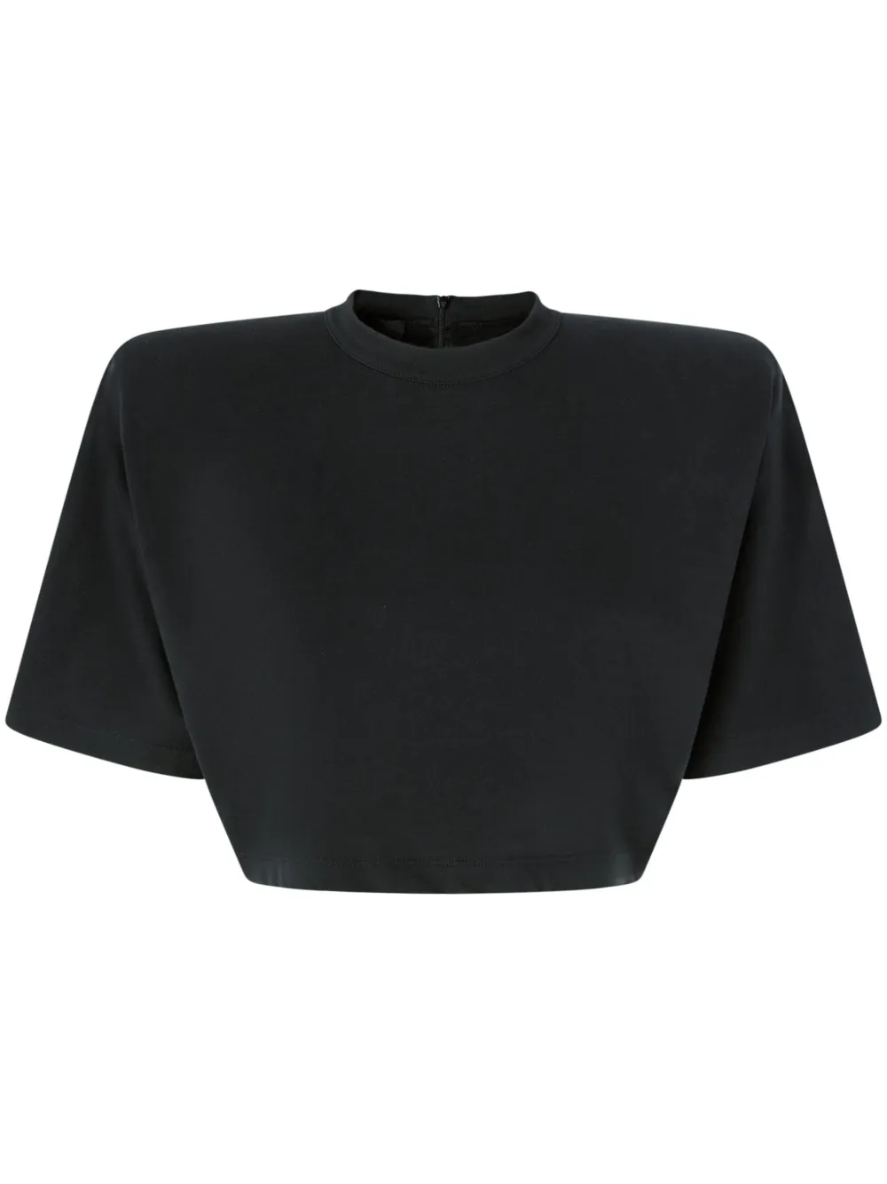 PINKO Cropped T-shirt Zwart