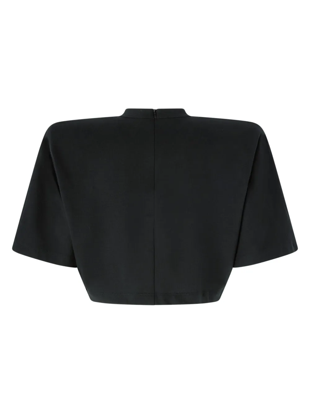 PINKO Cropped T-shirt Zwart