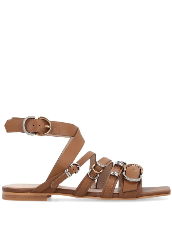 サンダル・ミュール PINKO MARLI SLIDE SANDALS Leather sliders MARLI 09 Pinko | color Orange | Gomez.pl/en