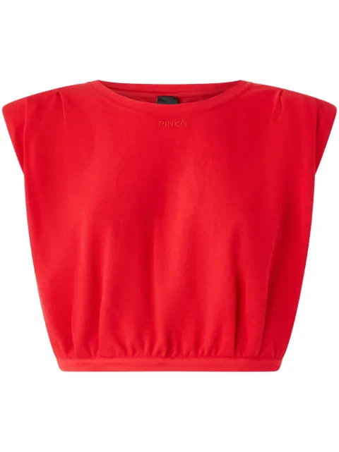 PINKO logo-embroidered tank top 