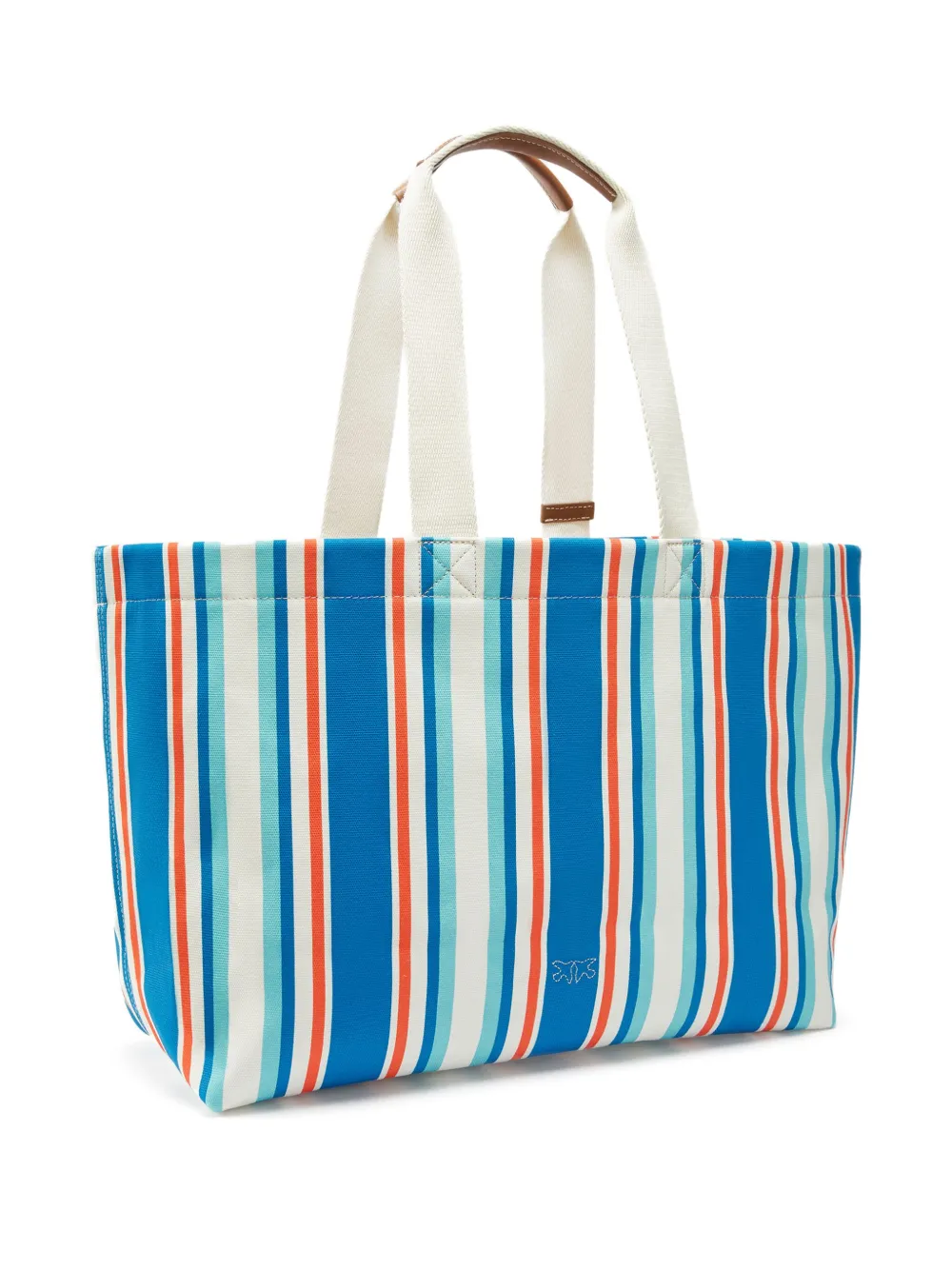 PINKO Shopper met logopatch - Blauw