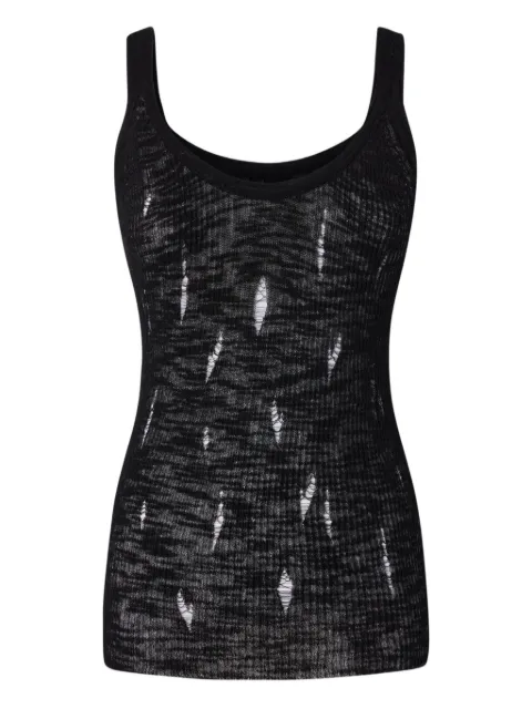 PINKO semi-sheer scoop-neck tank top