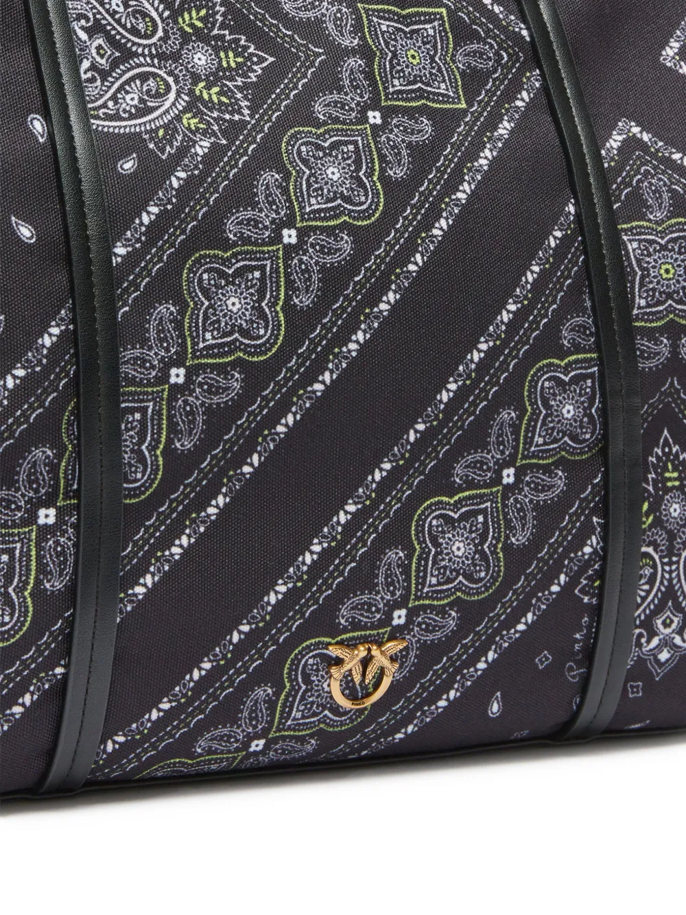 PINKO Shopper met bandanaprint Zwart