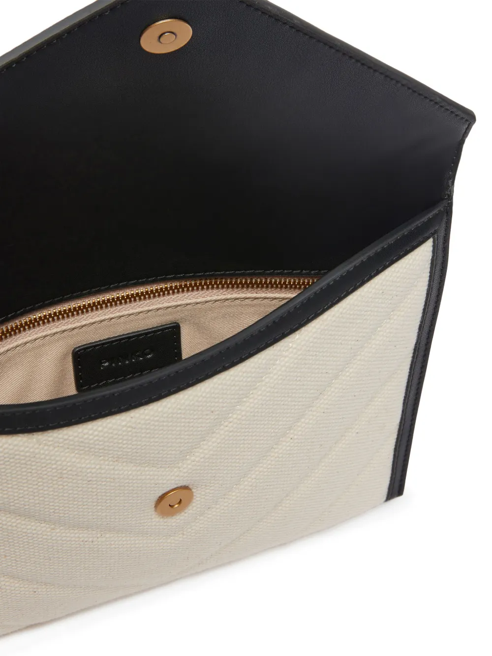 PINKO Canvas clutch Beige