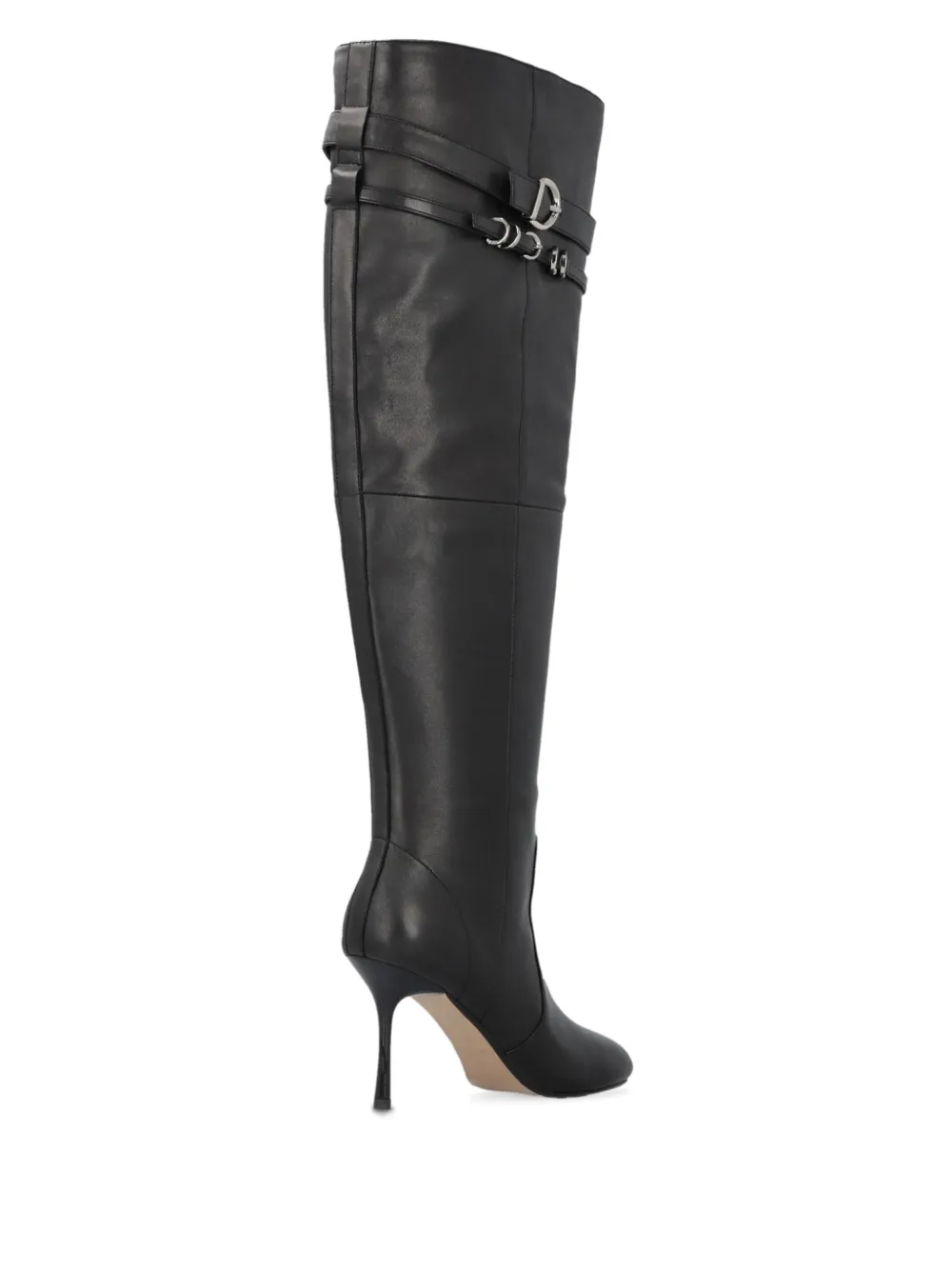 PINKO leather knee-length boots Black