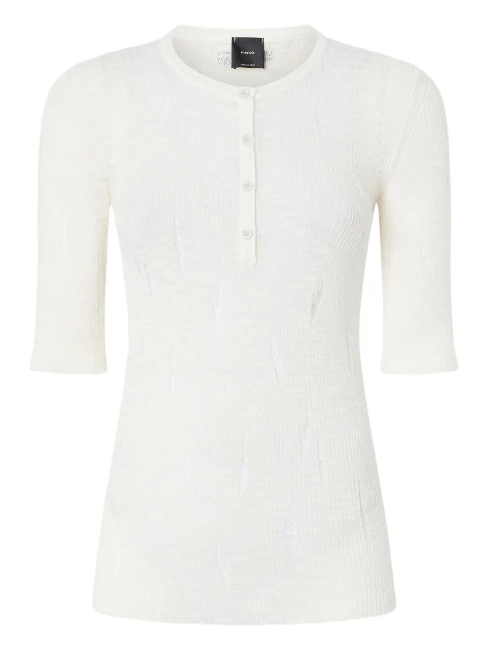 PINKO Ribgebreide top Wit