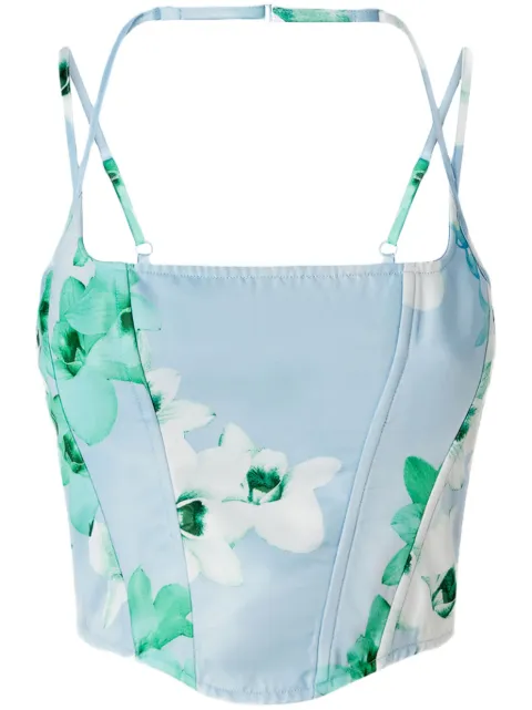 PINKO floral-print corset