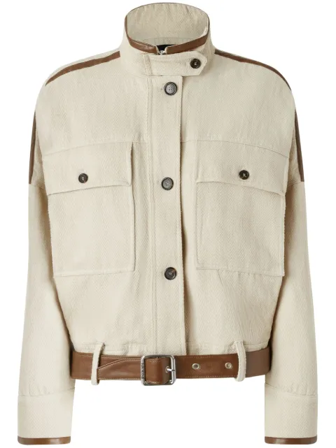 PINKO belted cropped jacket