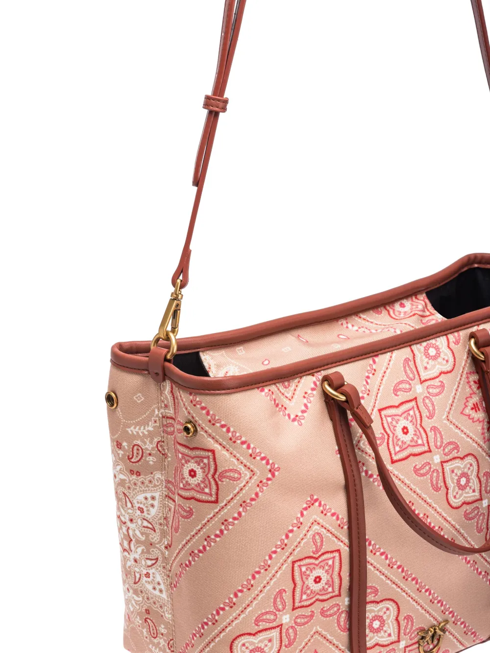PINKO Shopper met paisley-print Beige