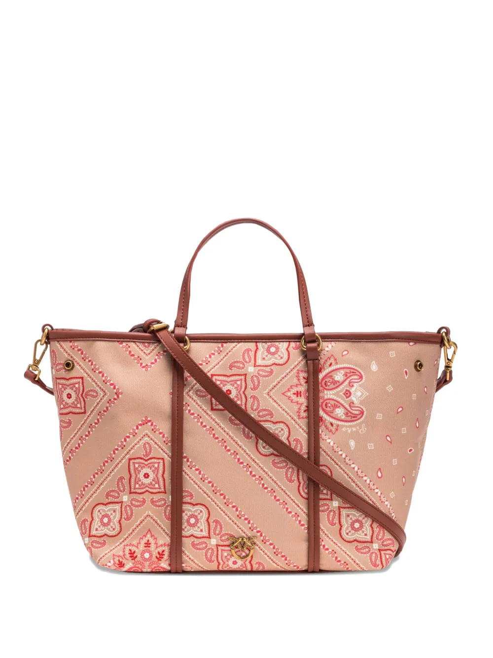 PINKO Shopper met paisley-print Beige