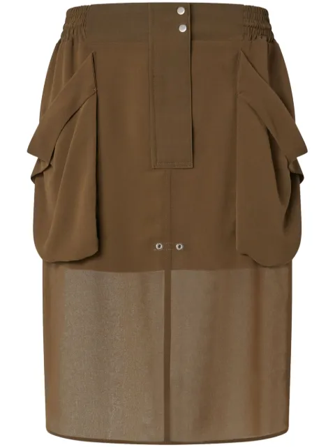 PINKO eyelet-detail midi skirt