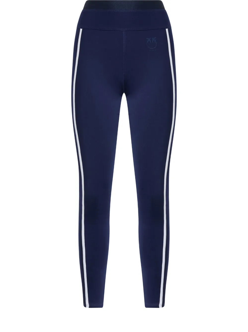 Shop Pinko Side-stripe Leggings In Blue
