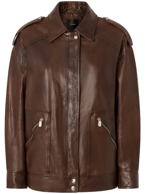 PINKO Klassische Lederjacke
