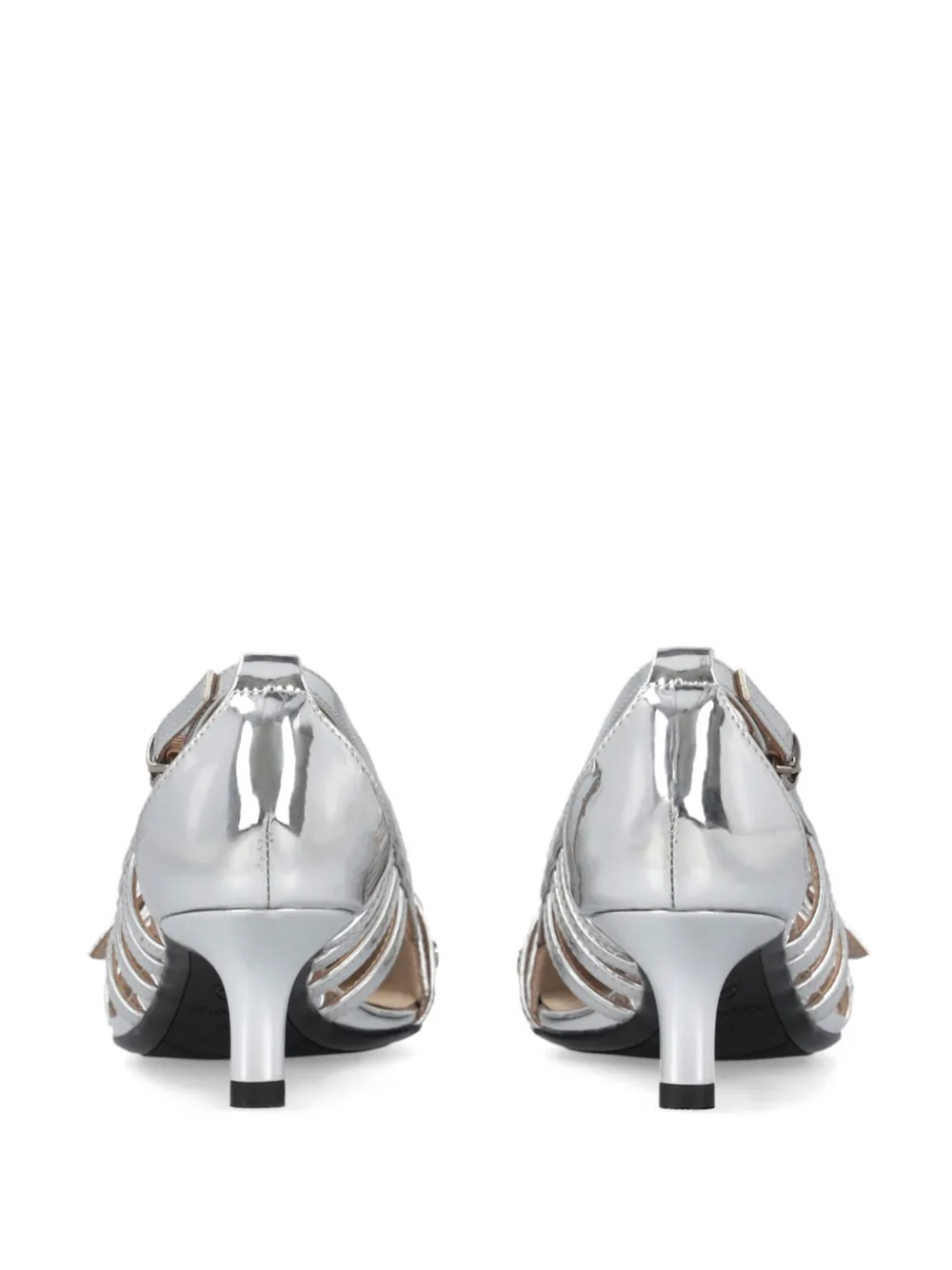 PINKO multi-straps leather pumps Silver