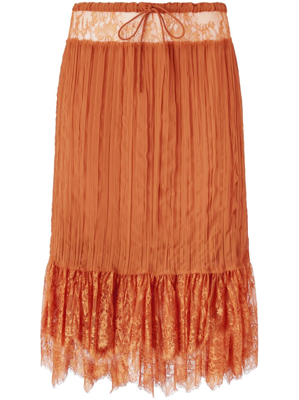 drawstring midi skirt