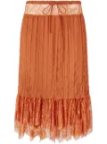 PINKO drawstring midi skirt - Brown