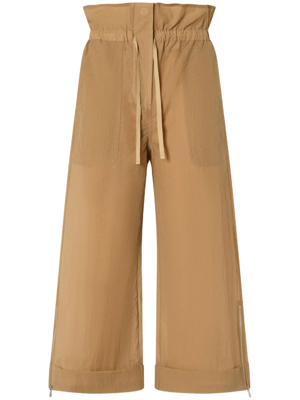PINKO Broek met ruche taille Bruin