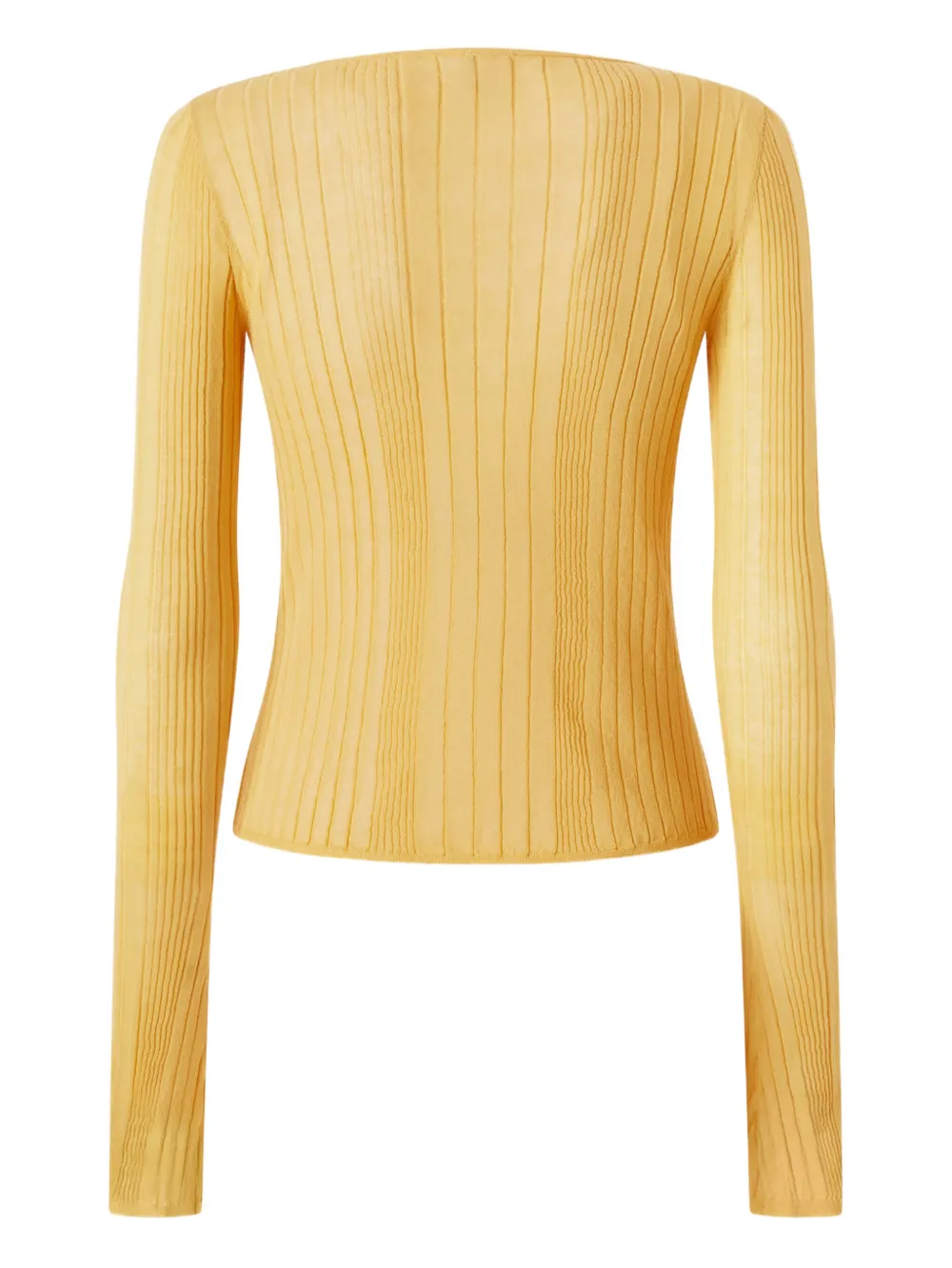 PINKO Geribbeld vest Geel