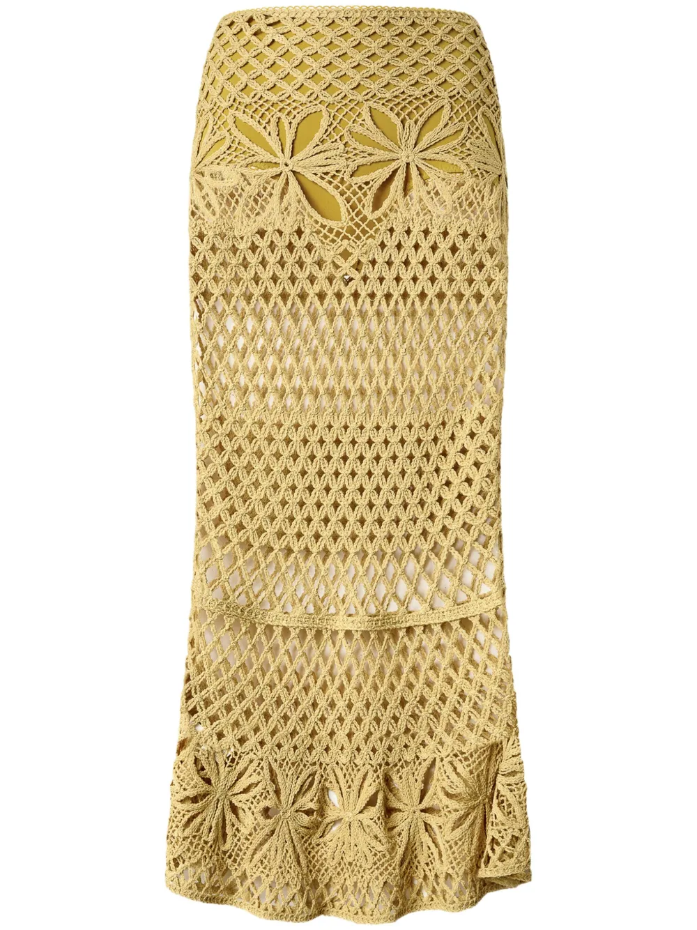 crochet-knit skirt