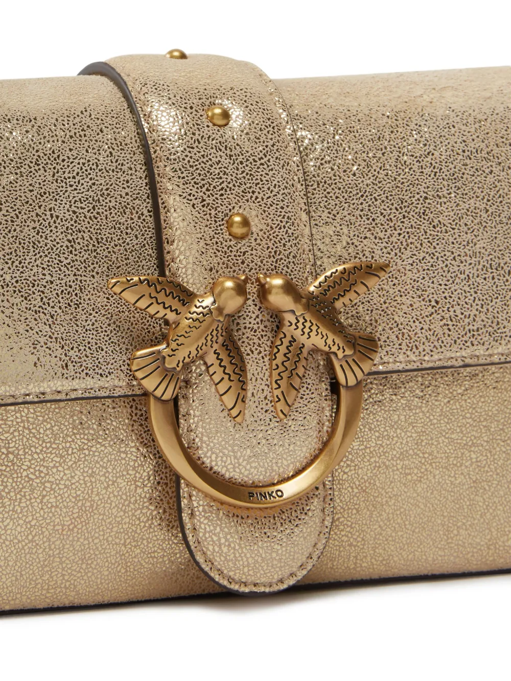 PINKO Mini Love schoudertas Goud