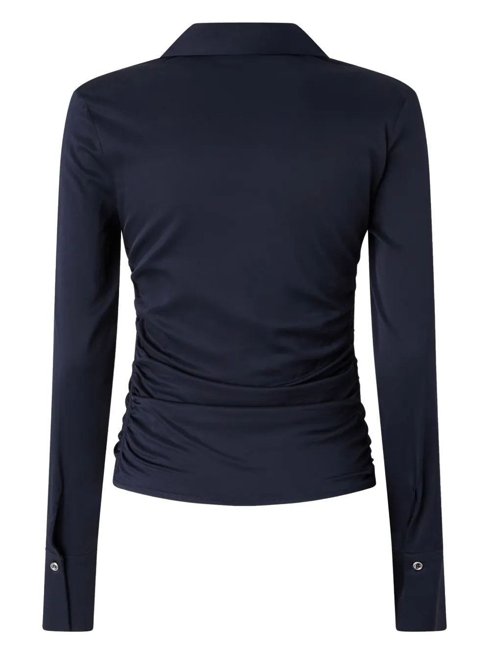 PINKO Glanzende blouse met gesmockt detail - Blauw