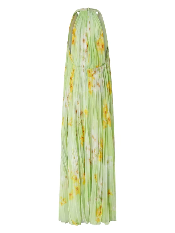 PINKO Abito Lungo a Fiori Verde FARFETCH IT