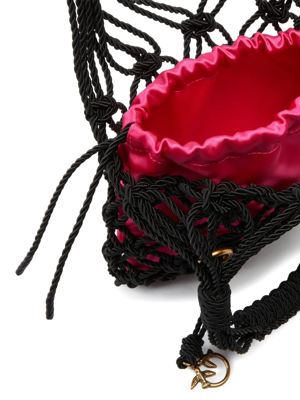 PINKO Macramé shopper Zwart