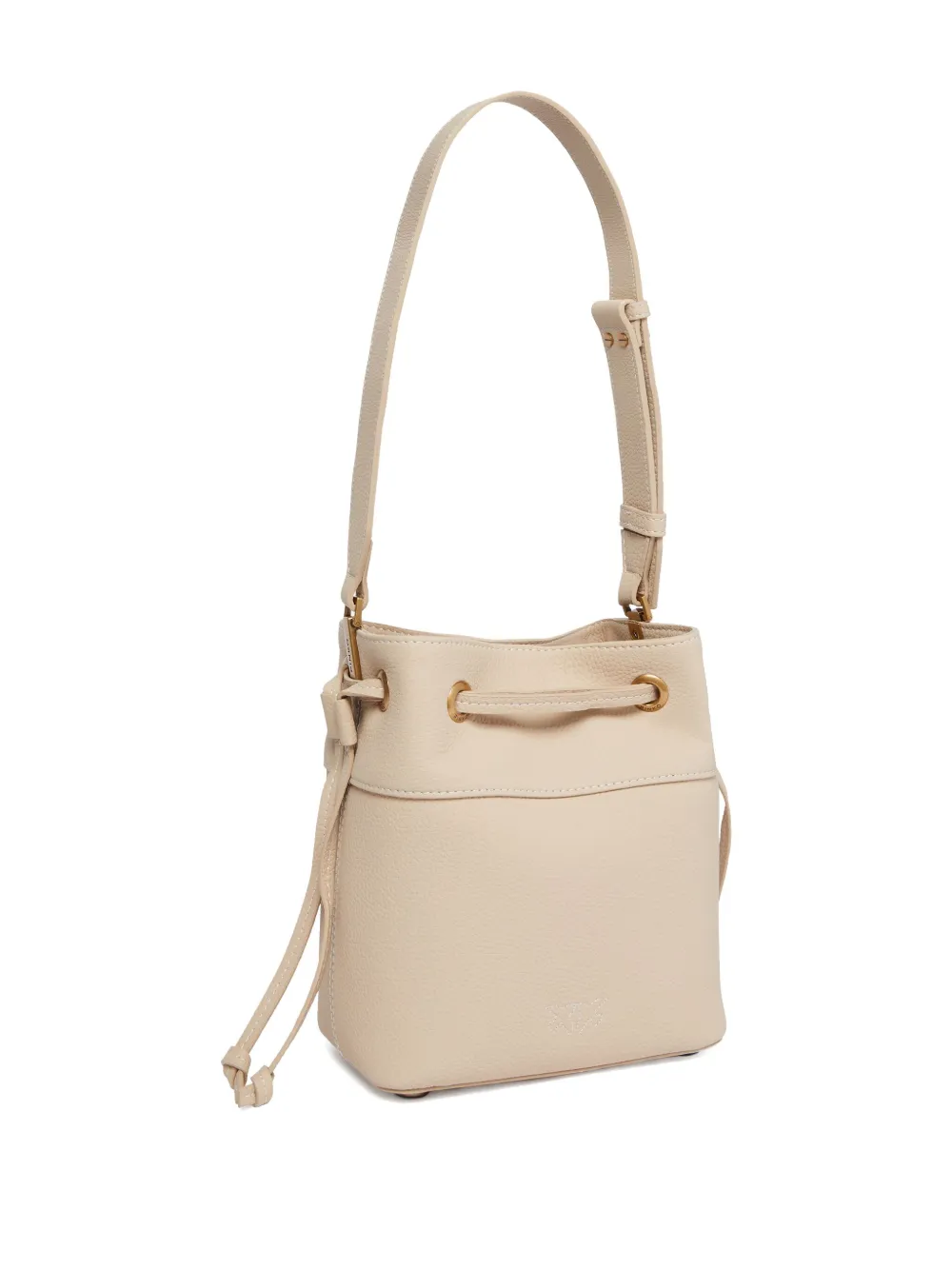 PINKO small leather bucket bag - Beige