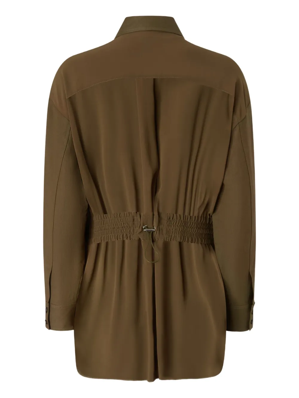 Pinko Lightweight Shacket With Pockets In Brown