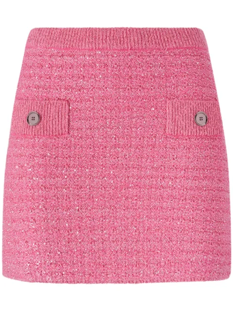 PINKO tweed mini skirt