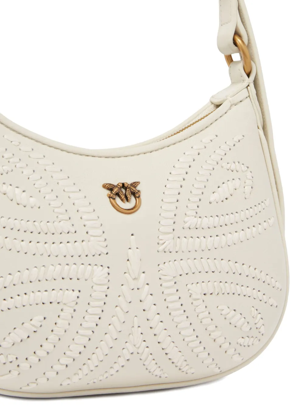 PINKO Half Moon schoudertas Wit