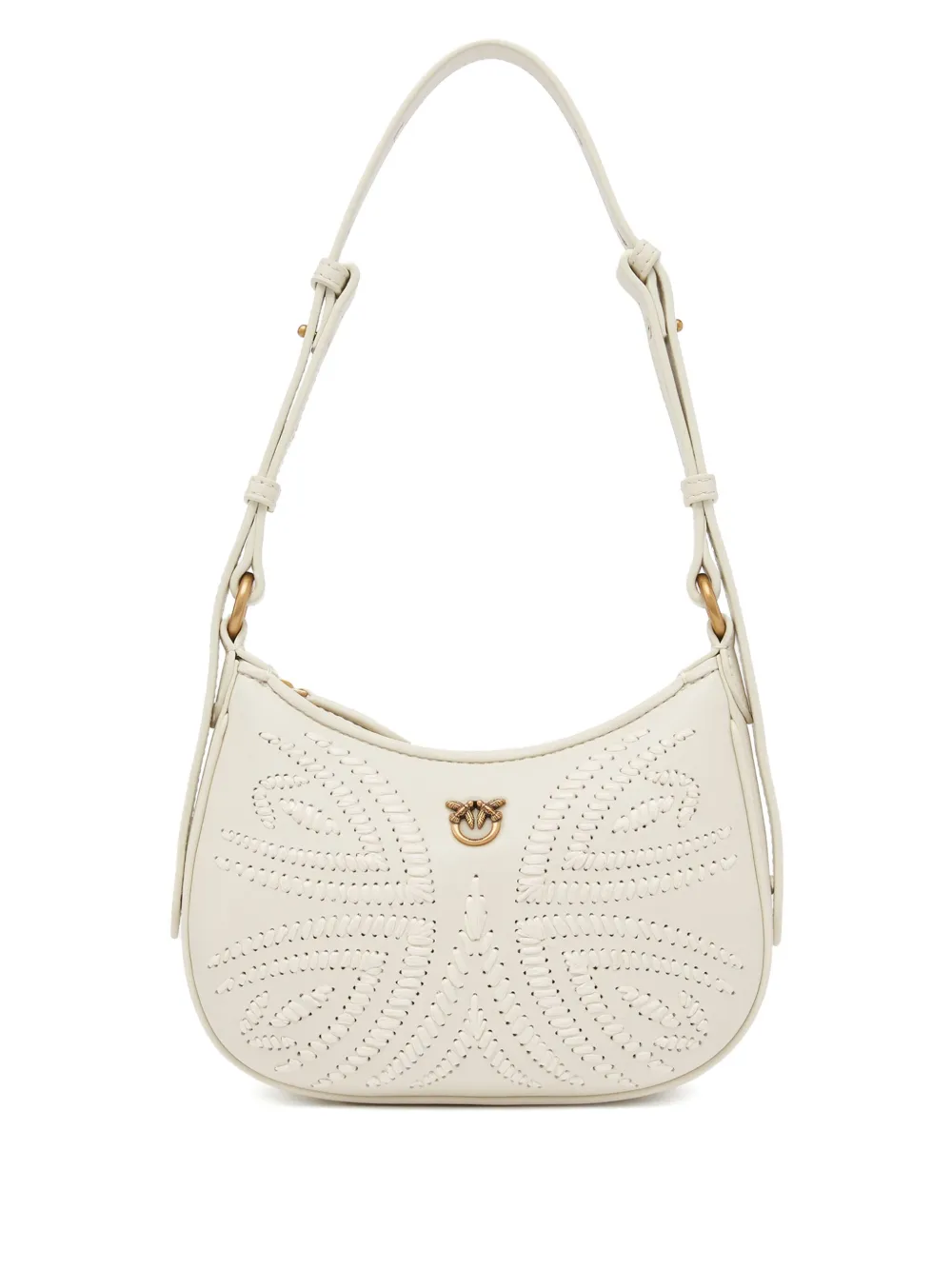 PINKO Half Moon schoudertas Wit