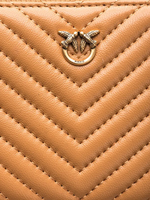 折りたたみ財布 PINKO Leather wallet with Love Birds logo donna-accessori-portafogli-