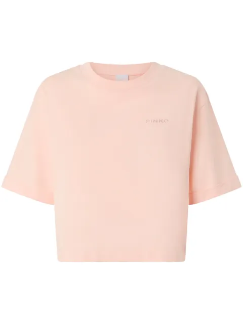 PINKO playera con logo bordado
