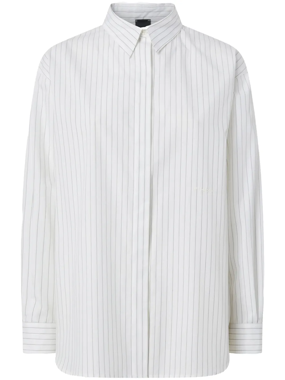 Shop Pinko Striped Shirt In White