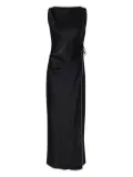 PINKO side-tie satin-paneled midi dress - Black