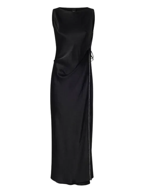 PINKO side-tie satin-paneled midi dress