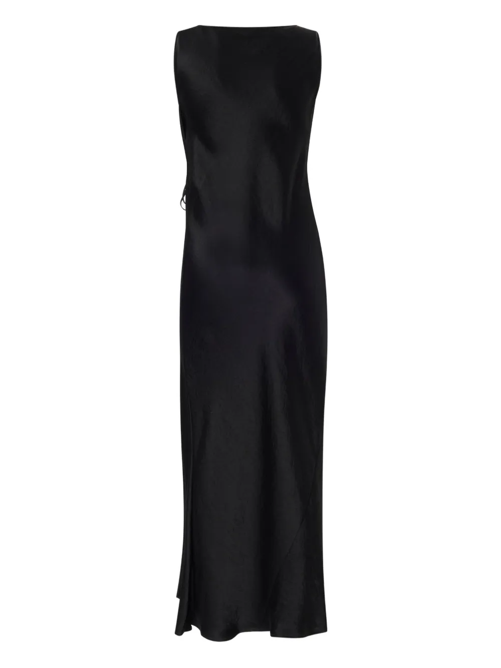 PINKO side-tie satin-paneled midi dress Zwart