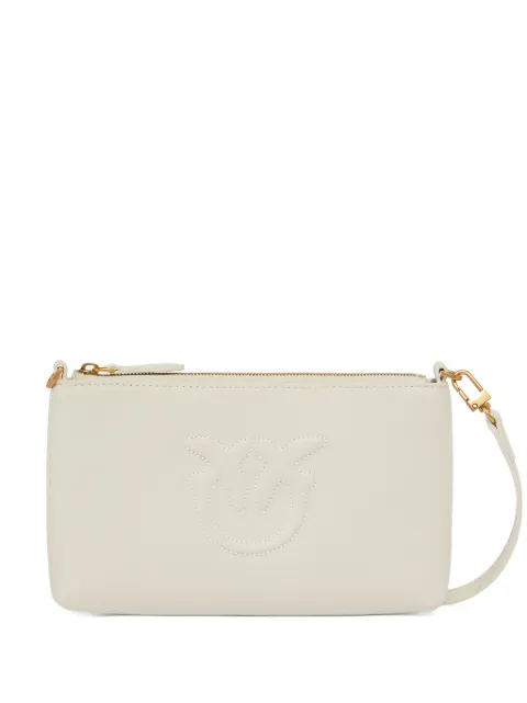 PINKO logo-embossed leather clutch